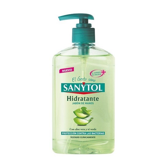Distributeur de savon à mains antibactérien et hydratant Sanytol 250ml
