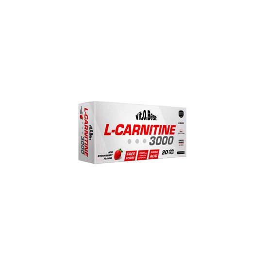 Vitobest L-Carnitine 3000 Fraise aigre 10ml x 20 flacons