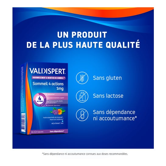 Valdispert Mélatonine 1mg 4 Actions  30 Capsules