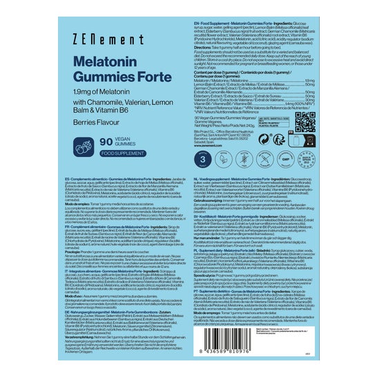 Zenement Gélules de Mélatonine Forte 90 Gélules Végétales
