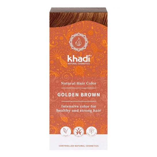 Khadi Teinture brune dorée 100% végétale 100g Khadi Teinture brune dorée 100% végétale 100g