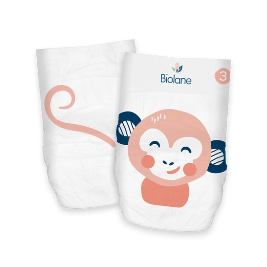 Biolane Couches Naturelles Bébé Taille 3 4-9kg 52 Unités