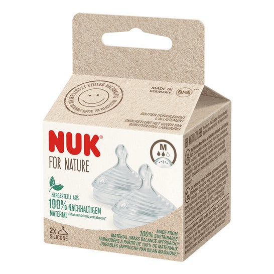 Nuk For Nature Teat Silicone M 2uts