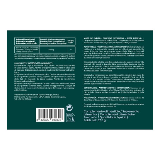 DocMorris Sabal (Saw Palmetto) 1500mg 90 Gélules (Expire dans moins de 6 mois)