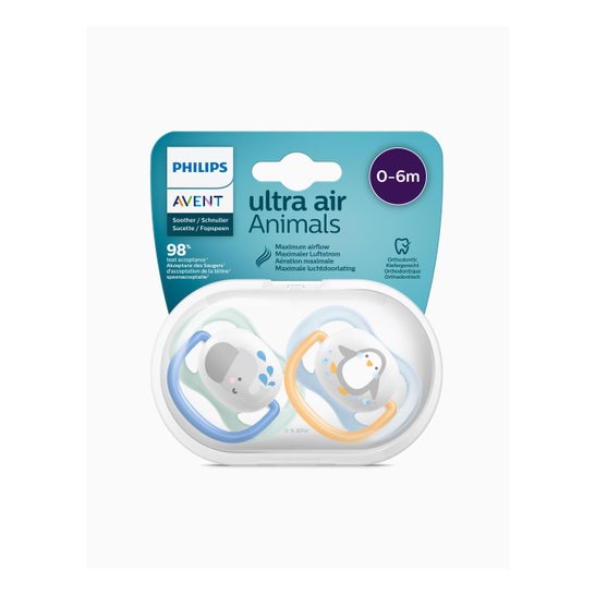 Philips Avent Sucette Fash. Free Flow 0-6m Girl 2