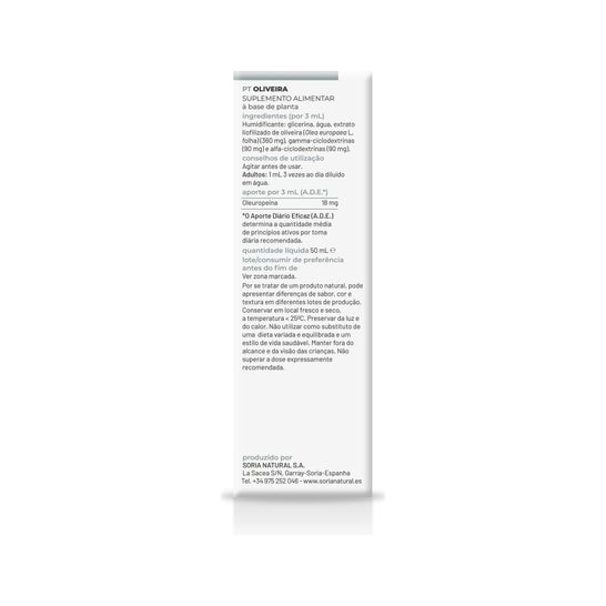 Extracto Olivo Xxi 50 Ml Soria Natural *