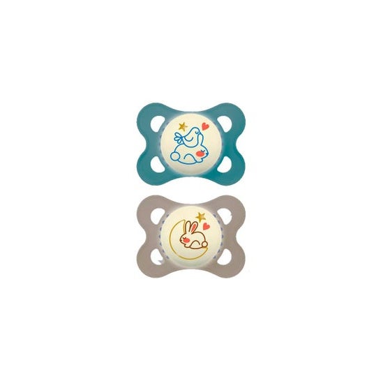Mam Pack Original Night Sucette Silicone 2-6m 2uts