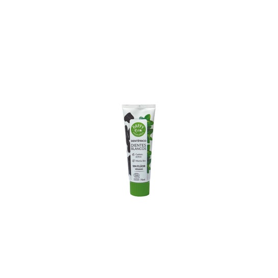 Happy Bio Cosmetics Dentifrice Dents Blanches Charbon Actif Menthe 75ml
