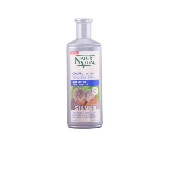 NaturVital Shampooing Silver Pour Cheveux Blancs Etgis 300ml