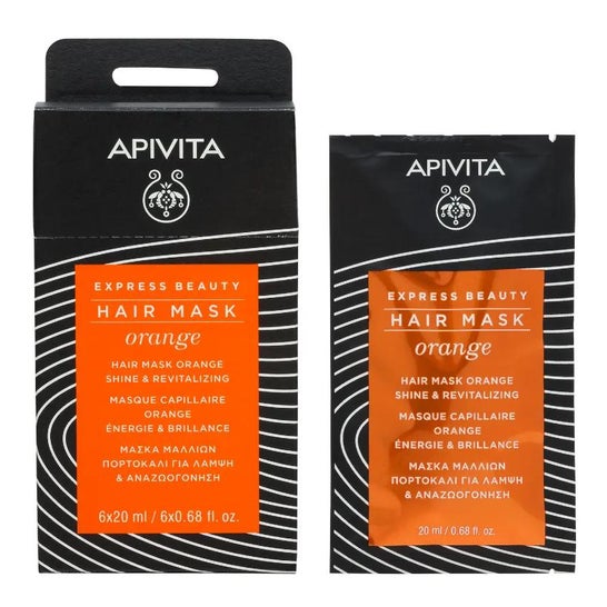 Apivita Masque capillaire brillance et vitalité à l'orange 20ml