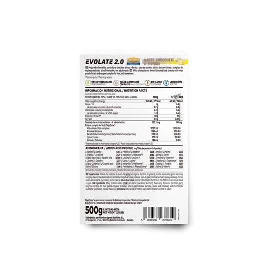 HSN Evolate 2.0 Whey Isolate CFM Chocolate Blanco y Limón 500g