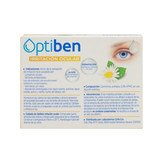 Optiben yeux irrités 10 doses uniques