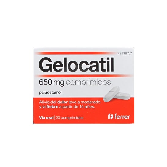 Gelocatil 650mg 20 comprimidos