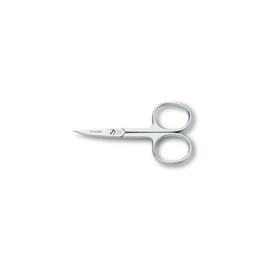 3 Claveles Ciseaux à Ongles Courbes Acier Carbone 9cm 1ut