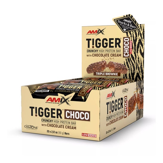 Amix Tigger Crunchy Protein Bar Triple Brownie 20x60g