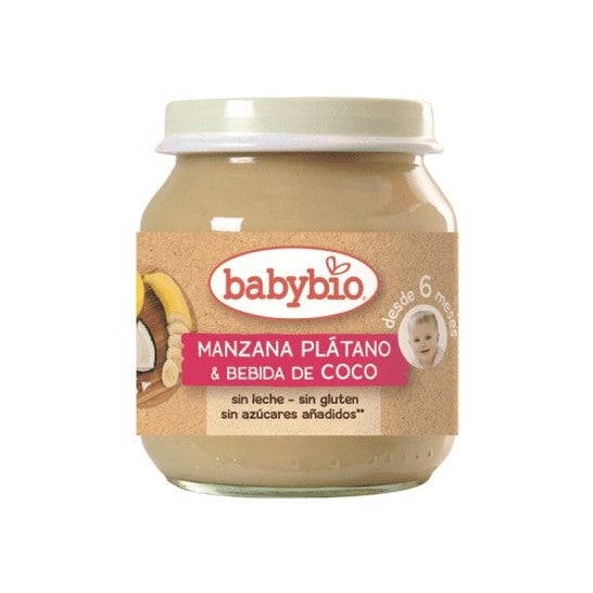 BabyBio Potito Pomme Plantano Boisson Coco 130g