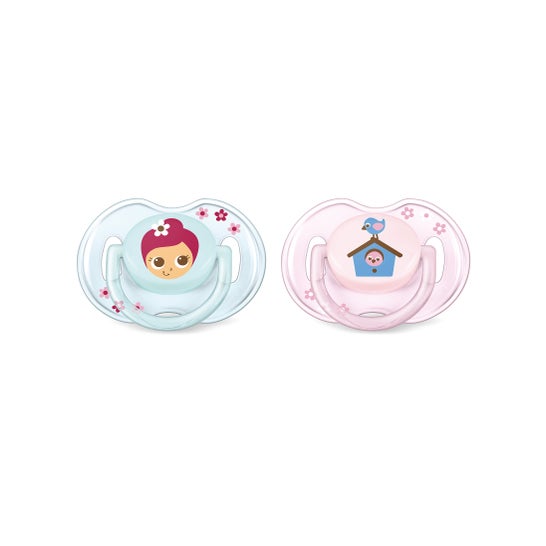 Sucette Philips Avent Pacifier Classic Enchanted Garden Dummy 0-6 mois 2pcs girl