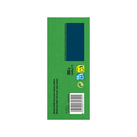 Gerber Organic Pera Manzana Plátano 4x90g