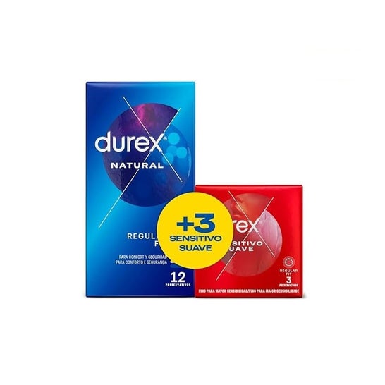 Durex® Natural Plus 12pcs + Sensitive Soft 3pcs