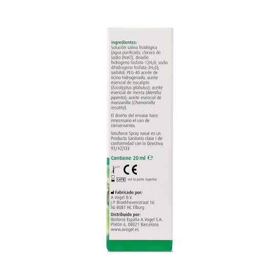 A. Vogel Sinuforce spray nasal 20ml