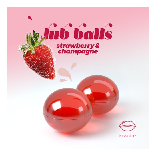 Crushious Set Boules Lubrifiantes Fraise & Champagne 2x3g