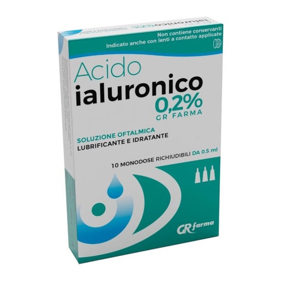 Gr Farma Acide Hyaluronique 0.2% Solution Ophtalmique 10x0.5ml