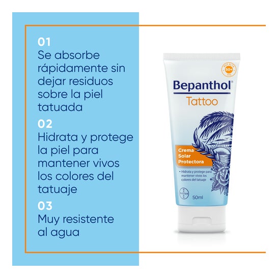Bepanthol Tatoo Crème Solaire Spf50+ 50ml