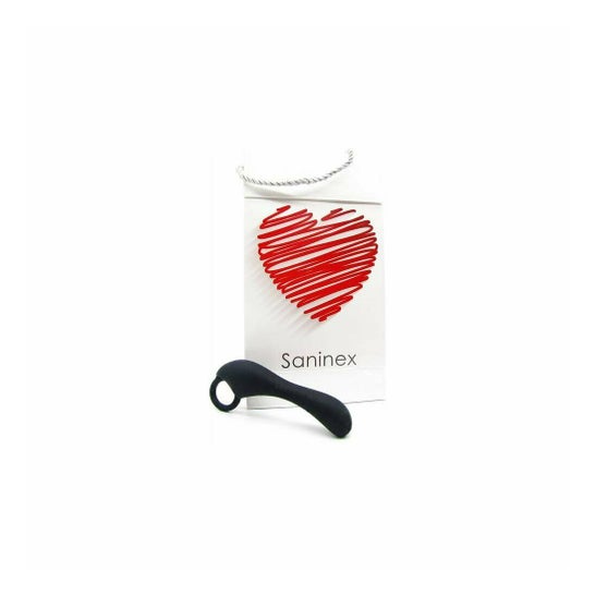 Saninex Stimulateur Duplex Orgasmic Anal Sex Duplex Stimulator Unisex Black 1pc