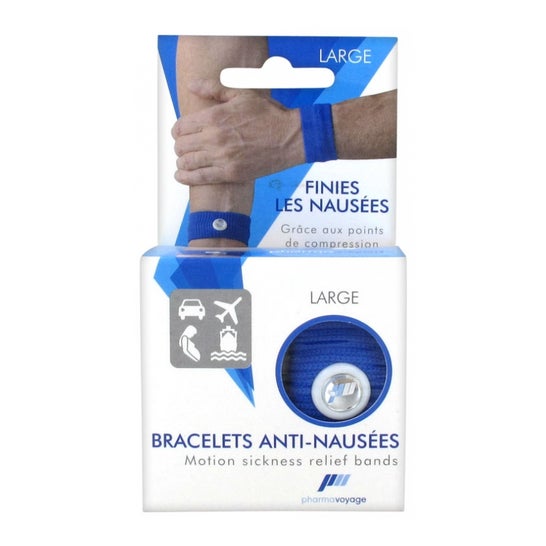 Pharmavoyage Bracelets Anti-Nausées Bleu Large