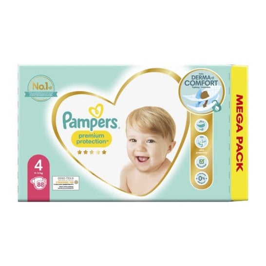 Pampers Premium Protection Taille 4 74 couches. 9-14 kg 