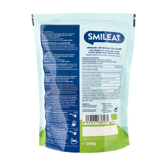Smileat Papilla Cereals S/ Gluten + Quinoa 200 g