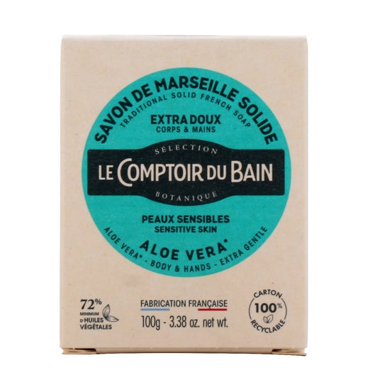 Le Comptoir Du Bain Savon De Marseille Solide Aloe Vera 100g