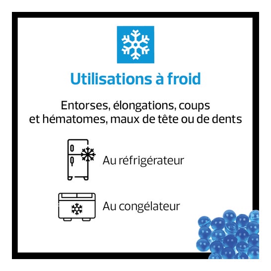Actipoche Coussin Thermique Zones Ciblées Microbilles Froid Chaud 10x20cm