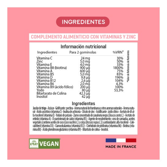 Lashilé Beauty Good Hair Vitamines Boost 60 Gummies Végans