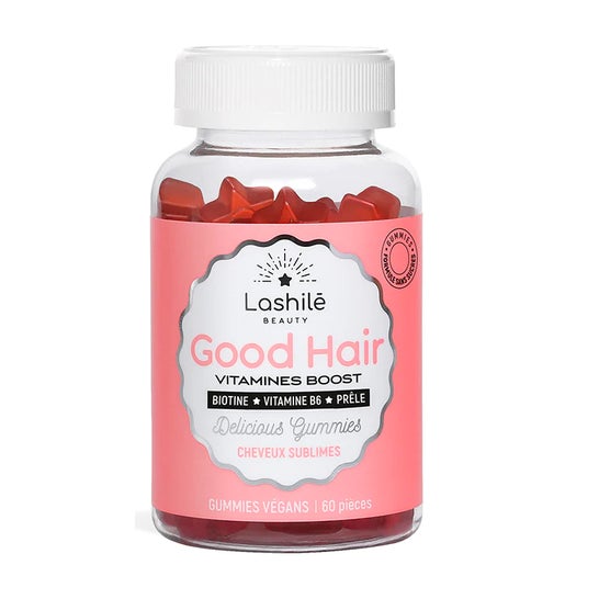 Lashilé Beauty Good Hair Vitamines Boost sans Sucre 60 gummies végans