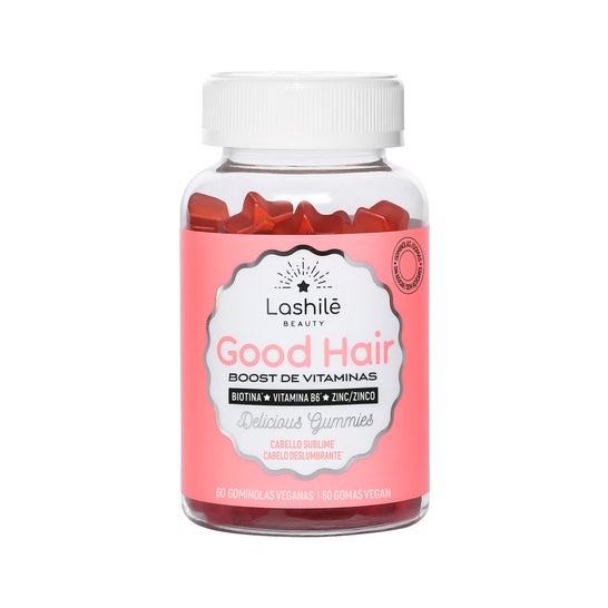 Lashilé Beauty Good Hair Vitamines Boost sans Sucre 60 gummies végans