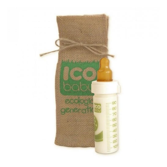 Ico Baby Baby Bottle with Jute Bag 1ud