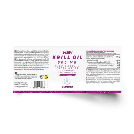 HSN Aceite de Krill 500mg 120 perlas