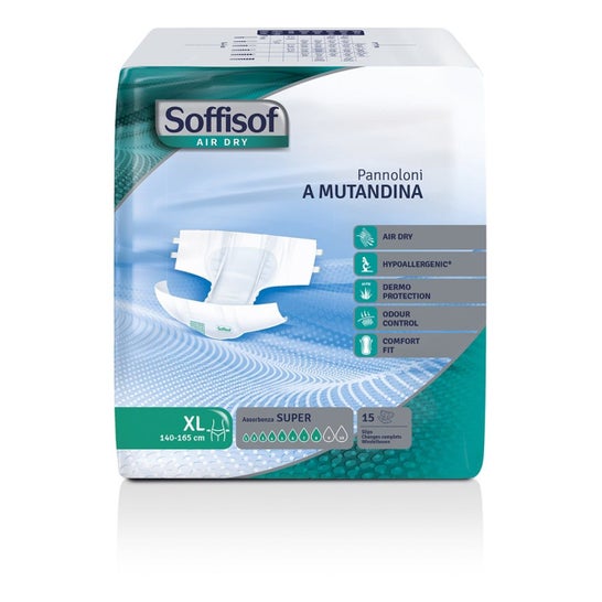 Soffisof Air Dry Couche Culotte Super XL 140-150cm 15uts