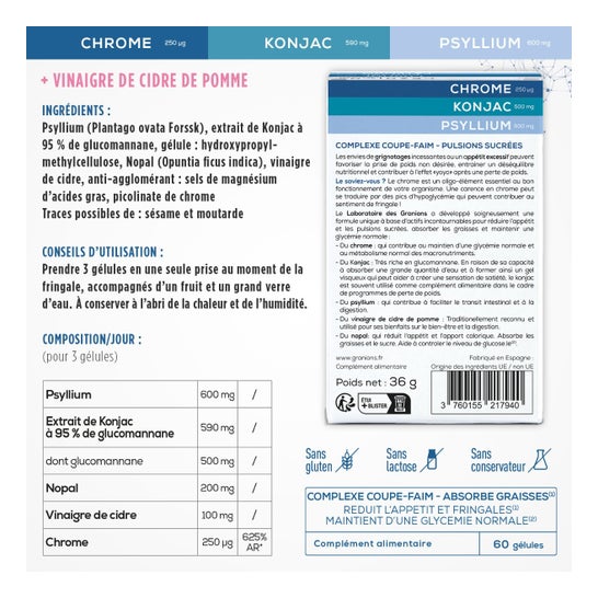 Granions Complexe Coupe-Faim 60 Gélules