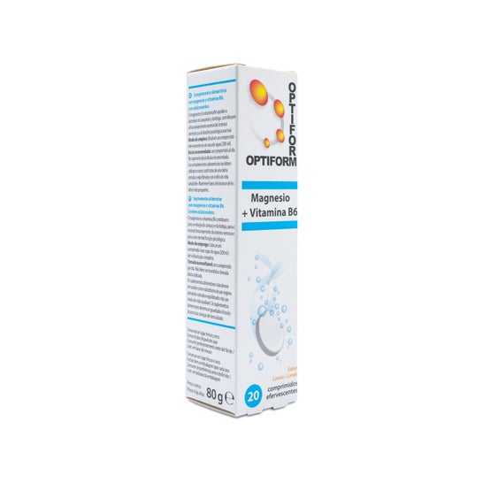 Optiform Magnésium + Vitamine B6 Citron 20 Comprimés