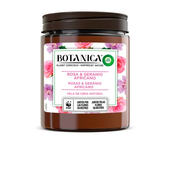 Air Wick Botanica Bougie Rose & Géranium 205g