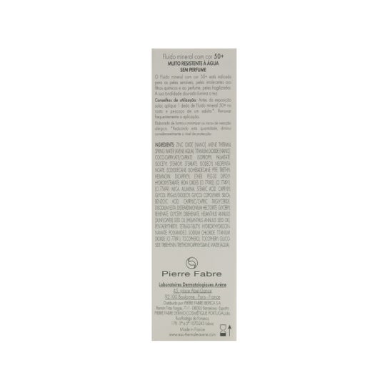 Avène Solaire Fluide Minéral Teinté SPF50+ 40 ml