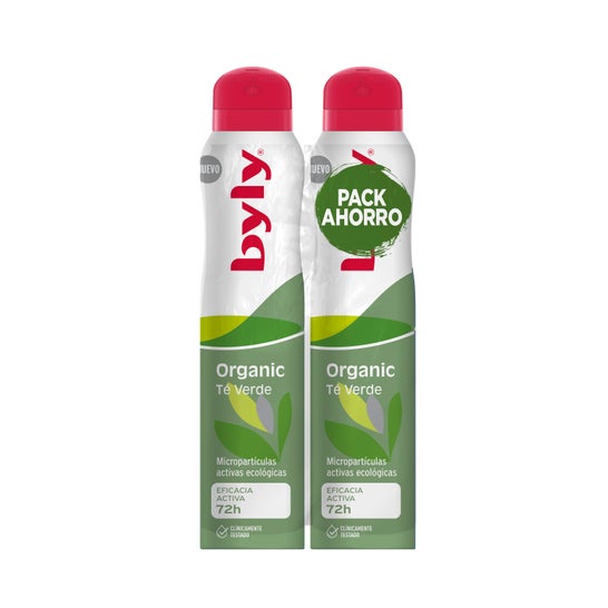 Byly Organic Extra Fresh Déodorant Menthe Thé Vert Spray 2x200ml