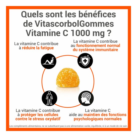 Vitascorbol Vitamine C 1000mg 30 Gommes