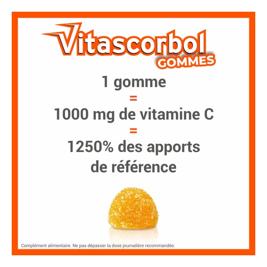 Vitascorbol Vitamine C 1000mg 30 Gommes