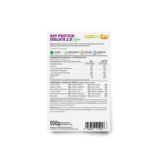 HSN Proteína de Soja Aislada 2.0's Strudel de Manzana 500g