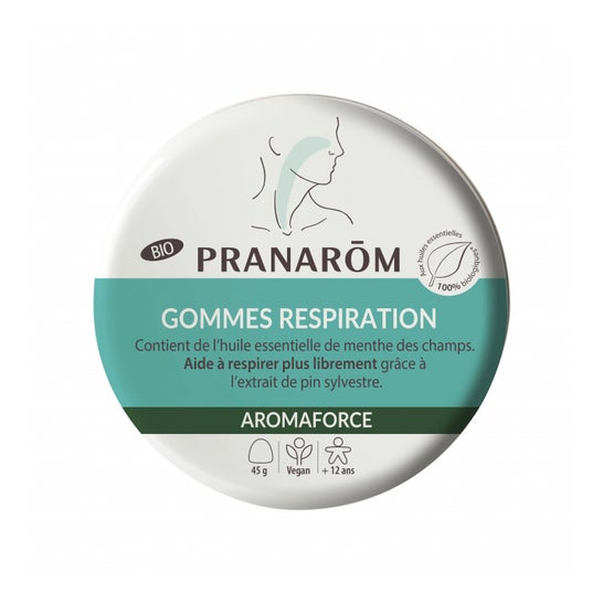 Pranarôm Aromaforce Gommes Respiration Bio 45g