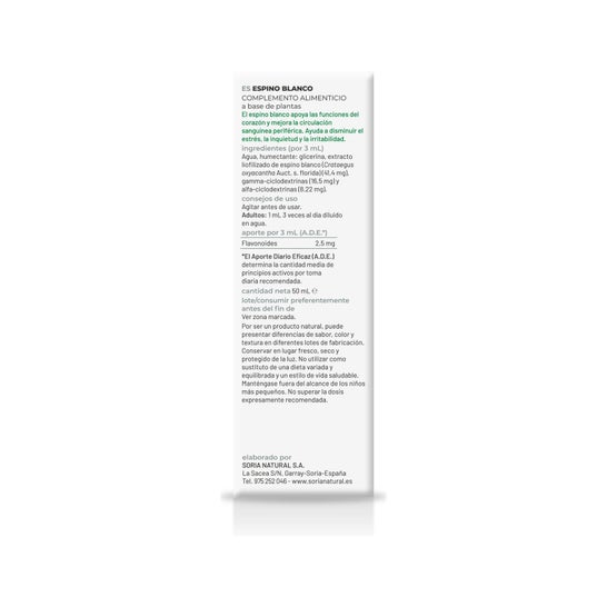 Extrait d'aubépine Xxi 50ml Soria Na