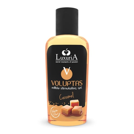 Luxuria Voluptas Gel de Massage Comestible Caramel Effet Réchauffant 100ml